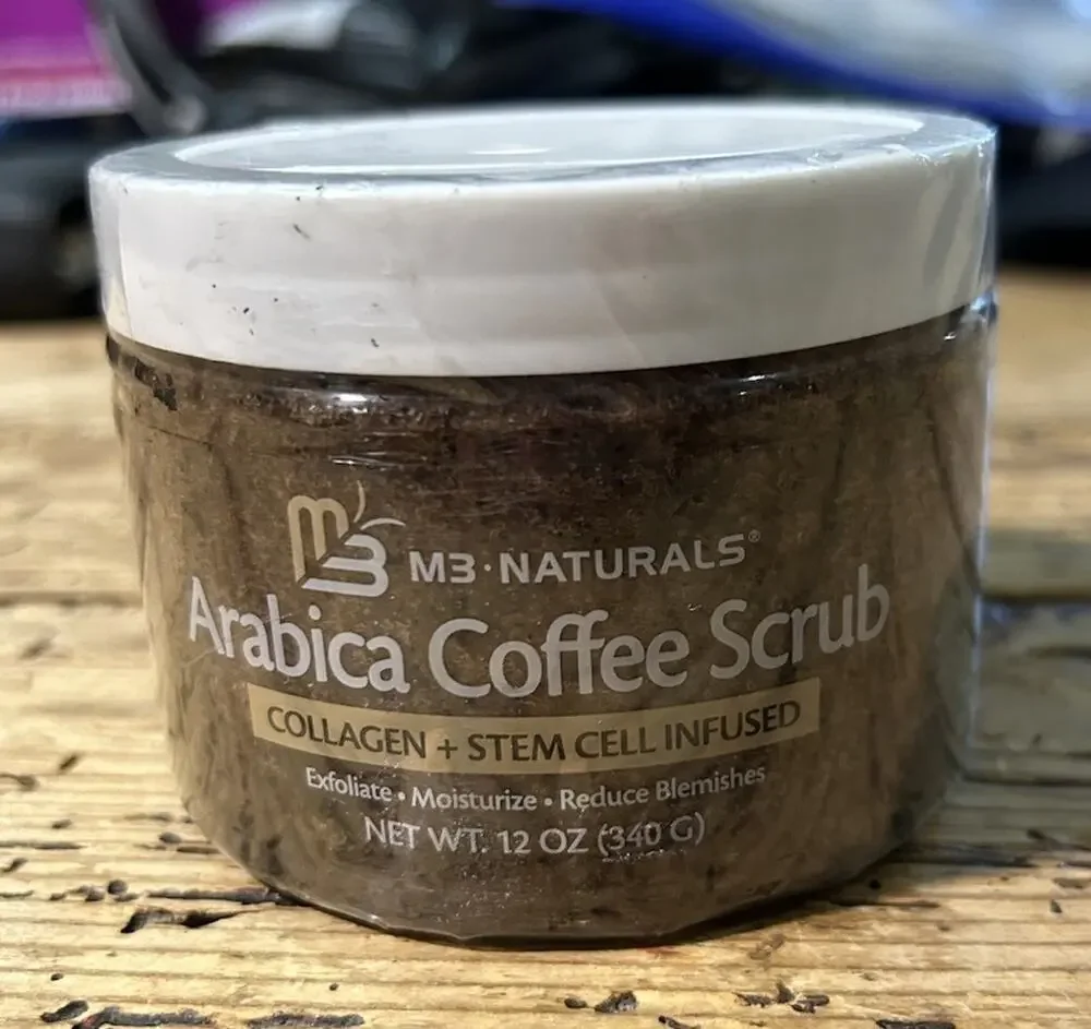 M3 Arabica Coffee Foot and Hand Scrub Collagen & Stem Cell Exfoliating Body 12oz